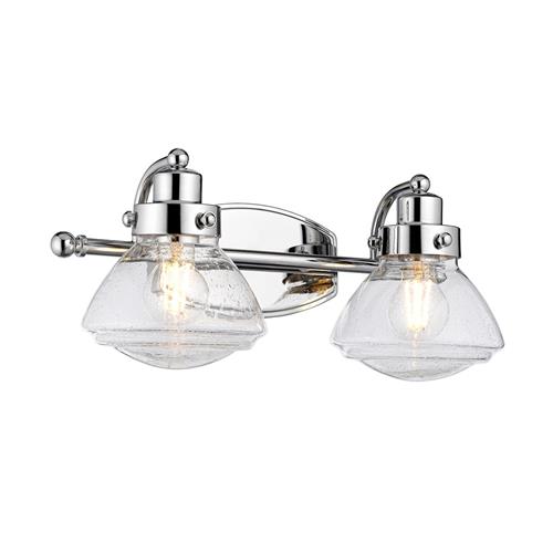 IP44 Rated Polished Chrome Bathroom Double Wall Light QN-SCHOLAR2