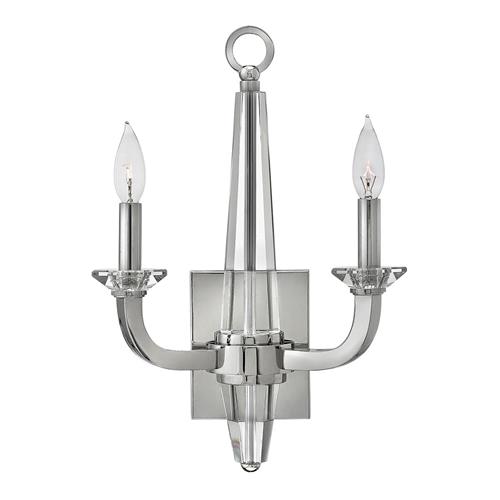 Polished Nickel Crystal Double Wall Light QN-ASCHER2