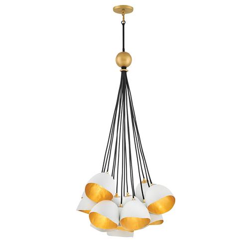 Shell White And Luxe Gold 15 Light Pendant QN-NULA-15P