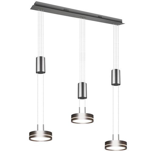 Franklin Nickel Triple Rise and Fall LED Pendant 326510307