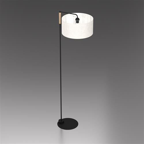 Atlanta Black and Wood Floor Lamp MLP7454