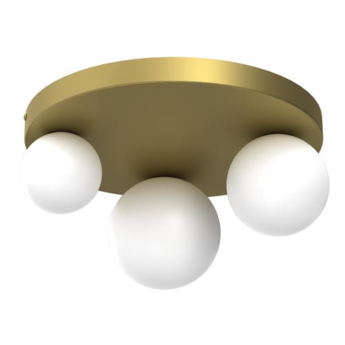 Bibione Round Gold Finish 3-Light Ceiling Fitting MLP8395