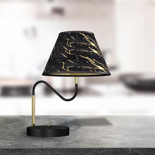 Hermes Black and Gold Table Lamp MLP7283
