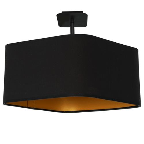 Napoli Matt Black Semi-Flush Ceiling Light ML6367