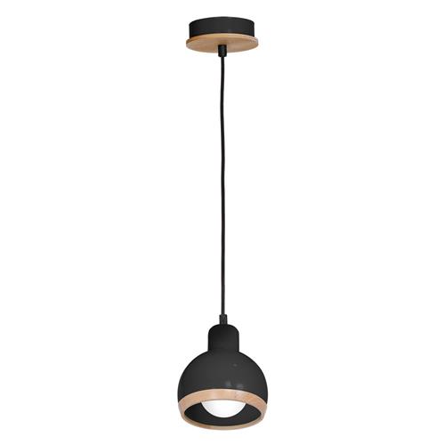 Orchard Black and Wood Single Pendant MLP7045