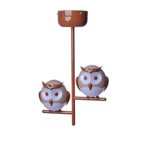 Owl Brown Semi-Flush Ceiling Fitting ML244