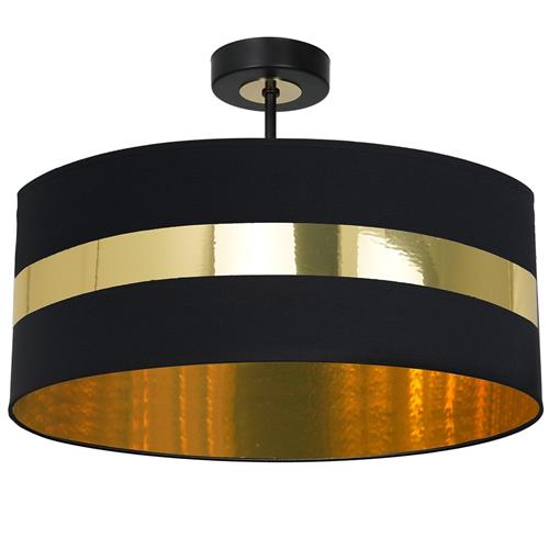 Palmira Black and Gold Single Semi-Flush Light MLP6319