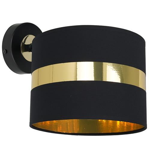 Palmira Single Black and Gold Wall Light MLP6317