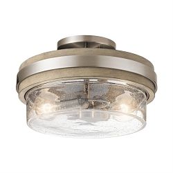 Antique Grey Double Semi-Flush Ceiling Light KL-GRAND-BANK-SF