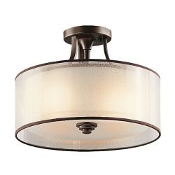 Lacey Mission Bronze Semi-Flush Fitting KL-LACEY-SF-MB