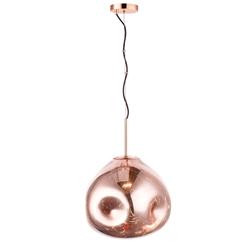 Nina Large Glass And Black Dimpled Pendant Fitting