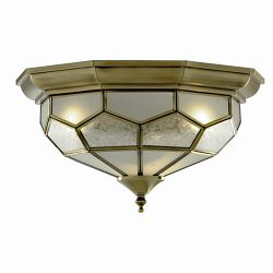 Pisa Traditional Glass Flush Ceiling Light 1243-12