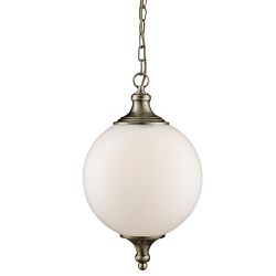Atom Antique Brass/Opal Glass Ceiling Pendant Light 3051AB