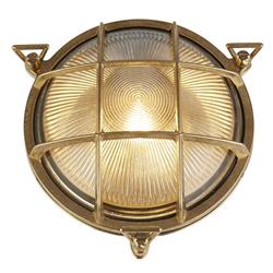 Bulkhead IP64 Outdoor Solid Brass Round Wall Or Ceiling Light 30361PB