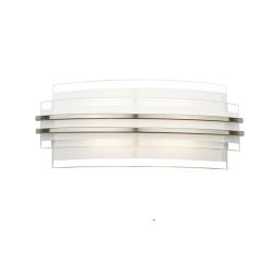 Sector LED 390mm Chrome and Glass Wall Light SEC372