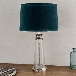 Winslet Hammered Glass Table Lamp with Shade