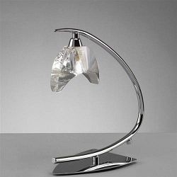 Eclipse Arc Single Optical Glass Table Lamp 