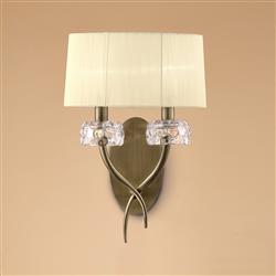 Loewe Antique brass Contemporary Double Wall Light M4634AB/S