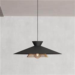 Grizedale Black And Brass Ceiling Pendant 43885