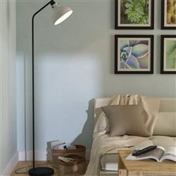 Matlock Grey And Black Steel Floor Lamp 43844
