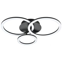 Parrapos-Z LED Black and White Three Loop Ceiling Light 900321