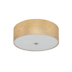 Viserbella Flush Glossy Gold Coloured Triple Ceiling Light 97642