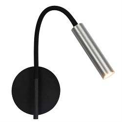 Halcyon Black and Aluminium Switched LED Wall Light PIR7576