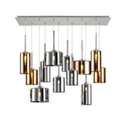 Lubbock Polished Chrome And Copper Pendant LT32926