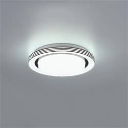Atria 270mm LED Matt Black and White Flush Ceiling Light R67042832