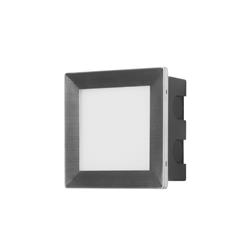 Rect Stainless Steel LED IP65 Small Outdoor Recessed Wall Light PX-0541-ALU