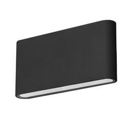 Slim Black LED IP54 Large Outdoor Wall Light PX-0563-NEG