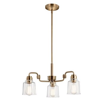 Aivian 3 Light Weathered Brass Ceiling Pendant or Semi-Flush Fitting KL-AIVIAN3-WBR