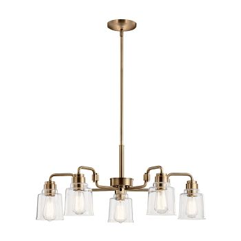 Aivian 5 Light Weathered Brass Ceiling Pendant or Semi-Flush Fitting KL-AIVIAN5-WBR