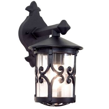 Hereford IP23 Downward Outdoor Wall Lantern BL8-BLACK