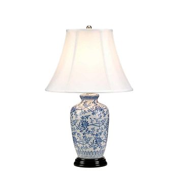 Blue-G-Jar White and Blue Table Lamp BLUE-G-JAR-TL