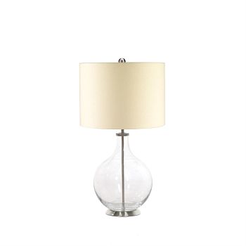 Brushed Orb Nickel Finished Table Lamp ORB-TL-CLEAR