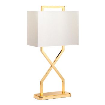 Cross Polished Gold Table Lamp