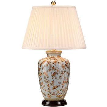 Gold Birds Light Blue and Gold Table Lamp GOLD-BIRDS-TL