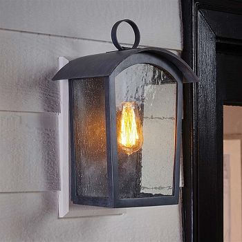 Outdoor IP44 Rated Ash Black Finish Wall Light FE-HODGES-L