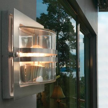 BERN Outdoor Wall Light Clear Glass