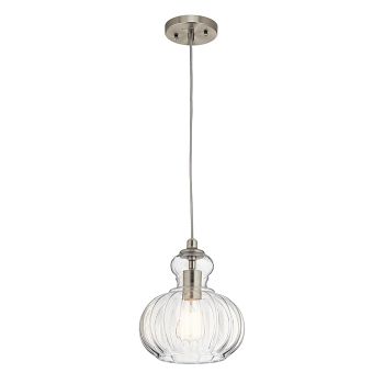 Riviera Brushed Nickel Ceiling pendant With Glass Shade KL-RIVIERA-P-A