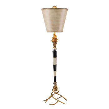 Flambeau Single Cream, Gold And Black Table Lamp FB-FLAMBEAU-TL