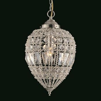 Bombay Large Faceted Cut Crystal Ceiling Pendant
