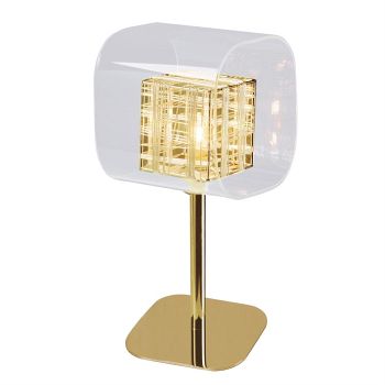 Hampstead Wire Cube And Glass Table Lamp