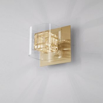 Hamstead  Single Cube Wire Woven Wall Light