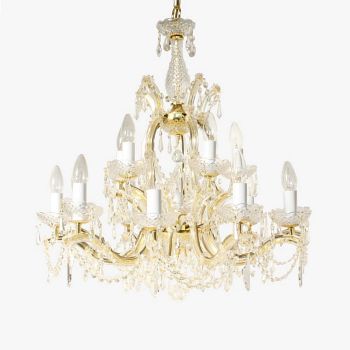 Marie Theresa 16 Light Two Tier Crystal Multi-Arm Fitting