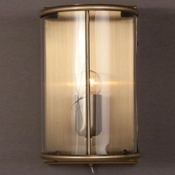 Orly Single Half Style Clear Glass Wall Lantern 