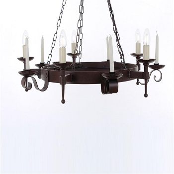 Refectory 5 Arm Aged Rustic Iron Ceiling Fitting SMRR00005C/A