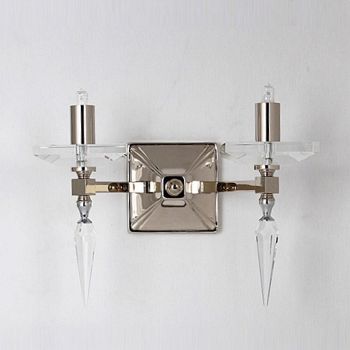 Sorrento Double Nickel And Crystal Wall Light STH02008/02/WB/N