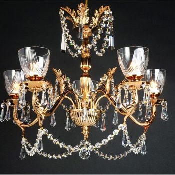 Livorno Gold Plated And Crystal Chandelier STH03017/05/G